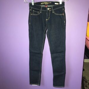 Dark wash skinny jeans